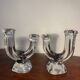 1950s/60s Vannes crystal candlestick, France