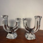 1950s/60s Vannes crystal candlestick, France