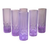6 verres à long drink italiens de l'ère spatiale - Alexandrite, années 1970