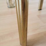 Vintage Italian Coffee Table: Brass & Smoked Glass, Mid-Century Modern