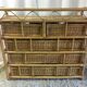 Dresser 5 rattan drawers - 70s