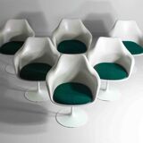 Large set of 8 tulip armchairs by Eero Saarinen for Knoll International, 1970s