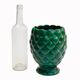 Cache pot vase barbotine forme ananas vert vintage