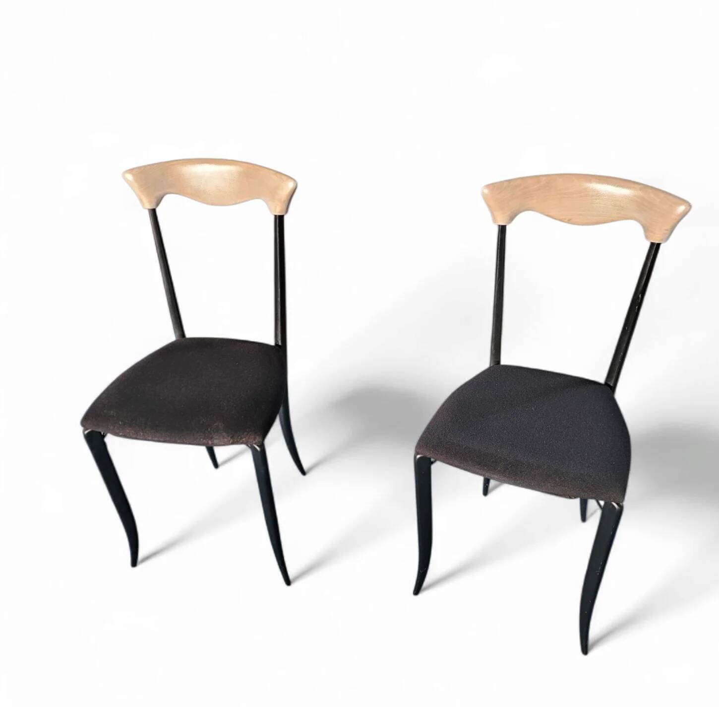 2 x Charme dining chair by Fasem is a slender, yet strong masterpiece 1980s
