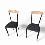 2 x Charme dining chair by Fasem is a slender, yet strong masterpiece 1980s