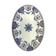 Oval dish Gien Modele Royal décor Rouen with blue arabesques 37cm