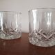 Set of 2 crystal whisky glasses