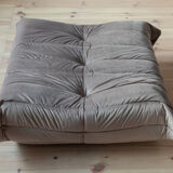 3-seater sofa, armchair and ottoman Togo velvet sofa designed by Michel Ducaroy 1973