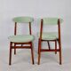 Chaises de salle à manger vert clair de Rajmund Halas, années 1970, ensemble de 2