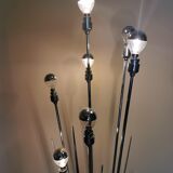 Vintage 1970 chrome metal lamp 7 branches