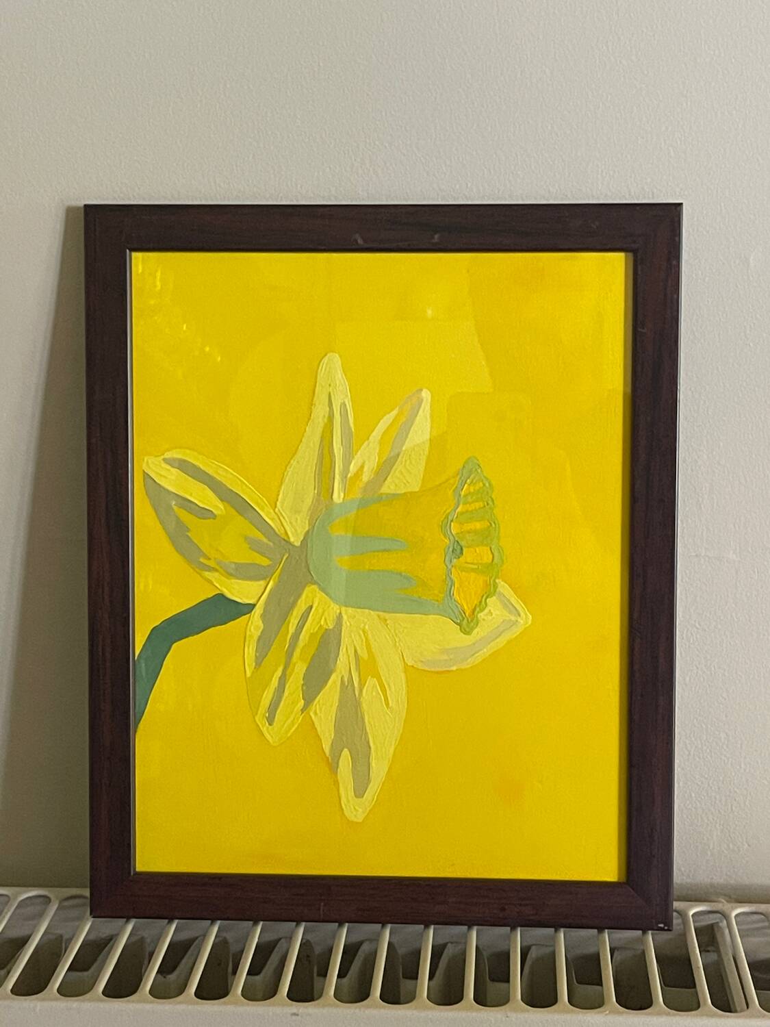 Flower painting in an antique frame