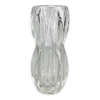 Vase en verre des années 1970 par le créateur de verre Jan Schmid, Tchécoslovaquie