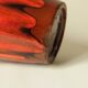 Glazed Ceramic Vase Lava Effect - Brown Orange - Abstract Shape