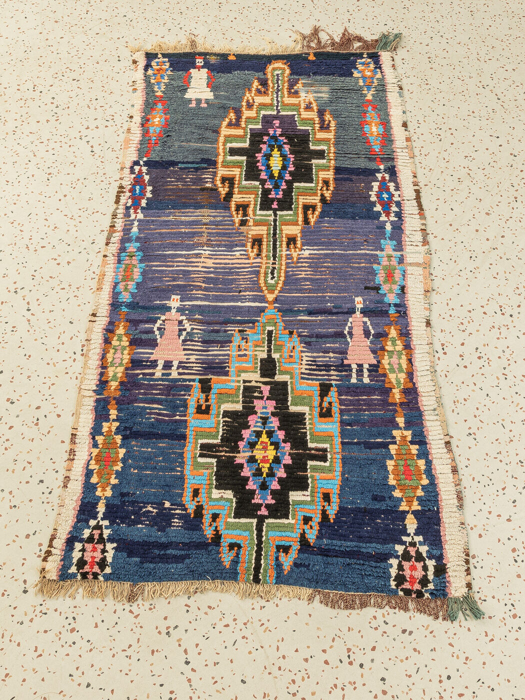 Vintage azilal, berber rug, 97 x 223