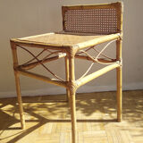 Bedside in rattan and caning
