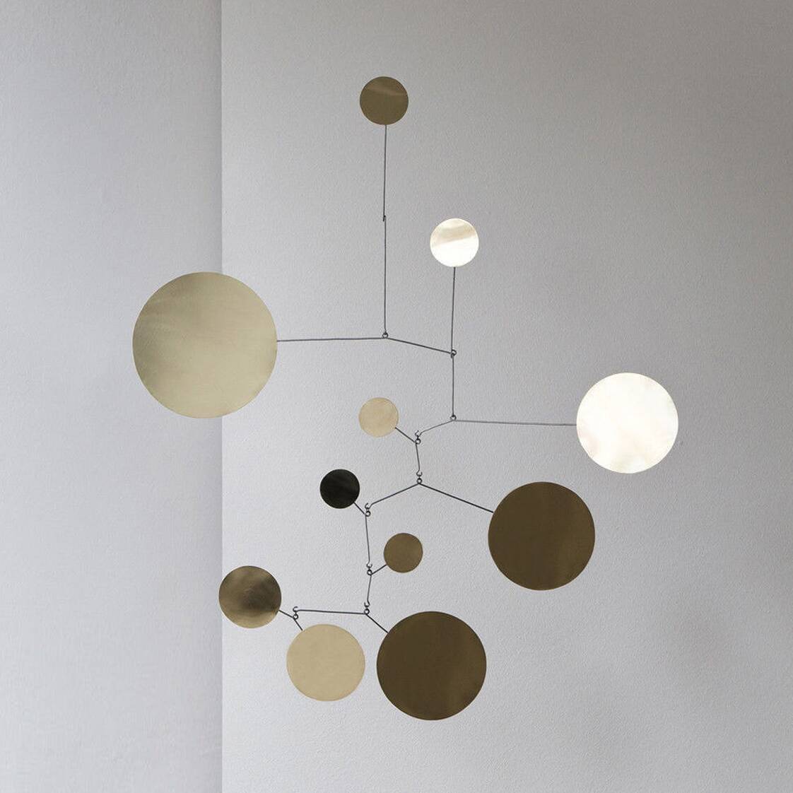 Large Space Age Mobile Brass Sculpture