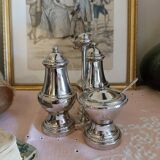 Antique English silver-plated condiment server