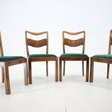 1930s Set of 4 Art Deco Dining Chairs, Czechoslovakia