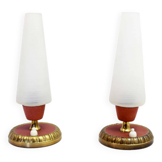 Pair of vintage bedside lamps
