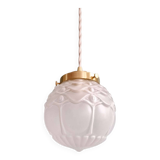 Art Deco satin glass pendant (2 available), 1920s-30s