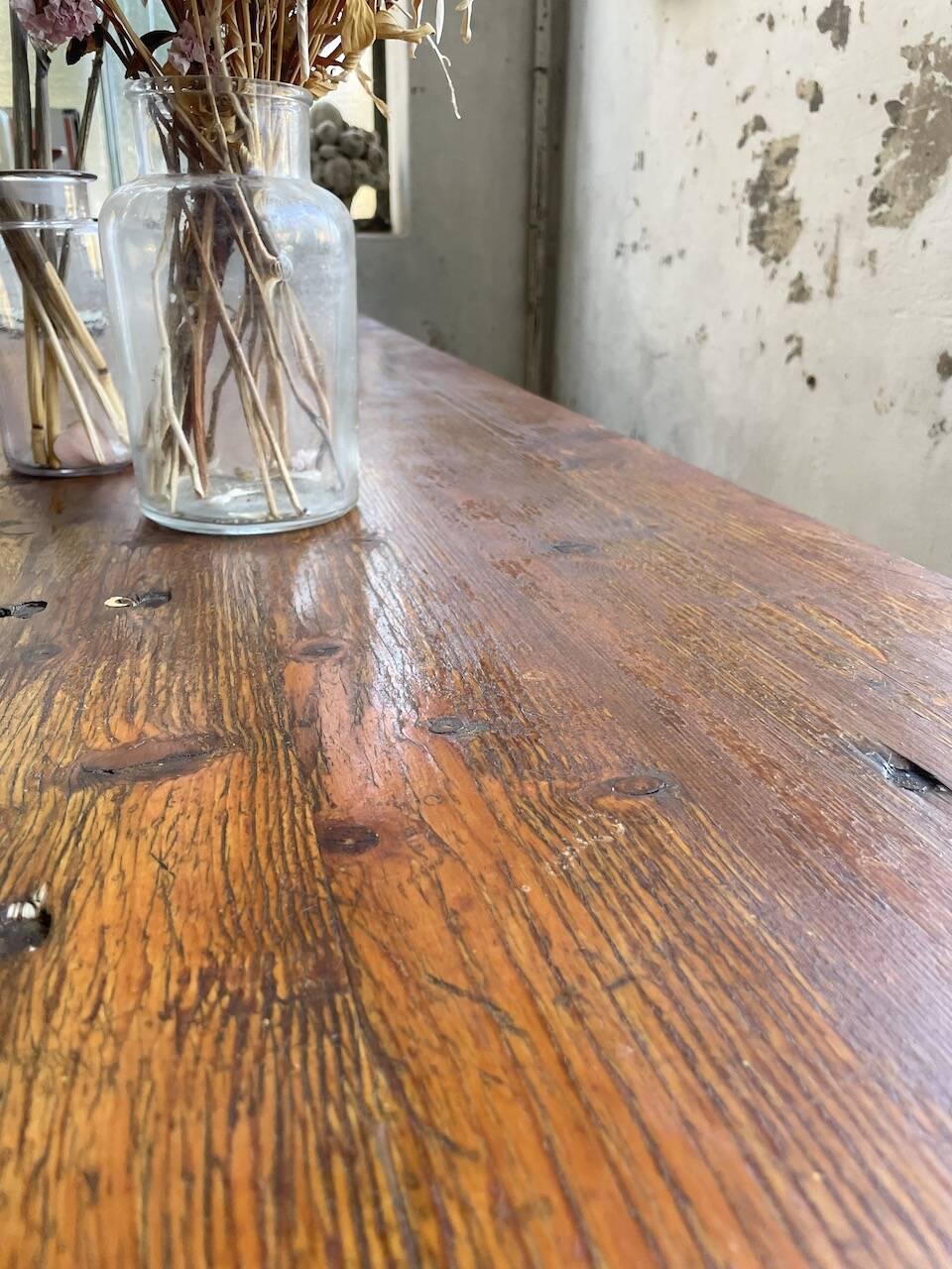 Guinguette table and its 2 benches