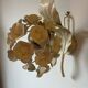 Ecru metal flower wall sconce