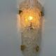 Vintage Hillebrand wall lamp, brass and Murano glass, Germany 1960s