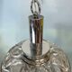 Mid Century Italian Modern glass and chrome hanging lamp