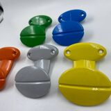 Set of 5 aluminum coat hooks