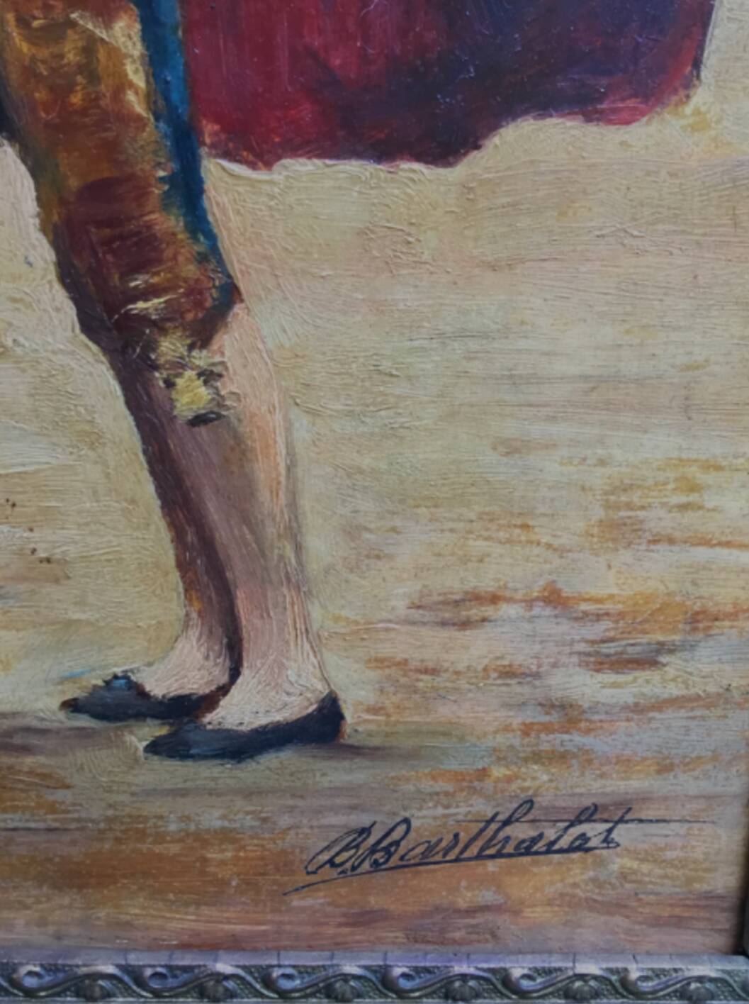 Barthalat.oil on panel signed.20th century