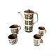 Boch Rambouillet - 1  cafetière (25 cm), 1 pot à lait, 1 sucrier et 2 tasses - 1960