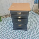 Commode chiffonnier patine noire