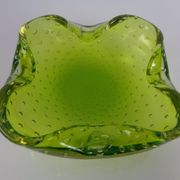 Green Sommerso Murano Glass Ashtray, Italy, 1960s