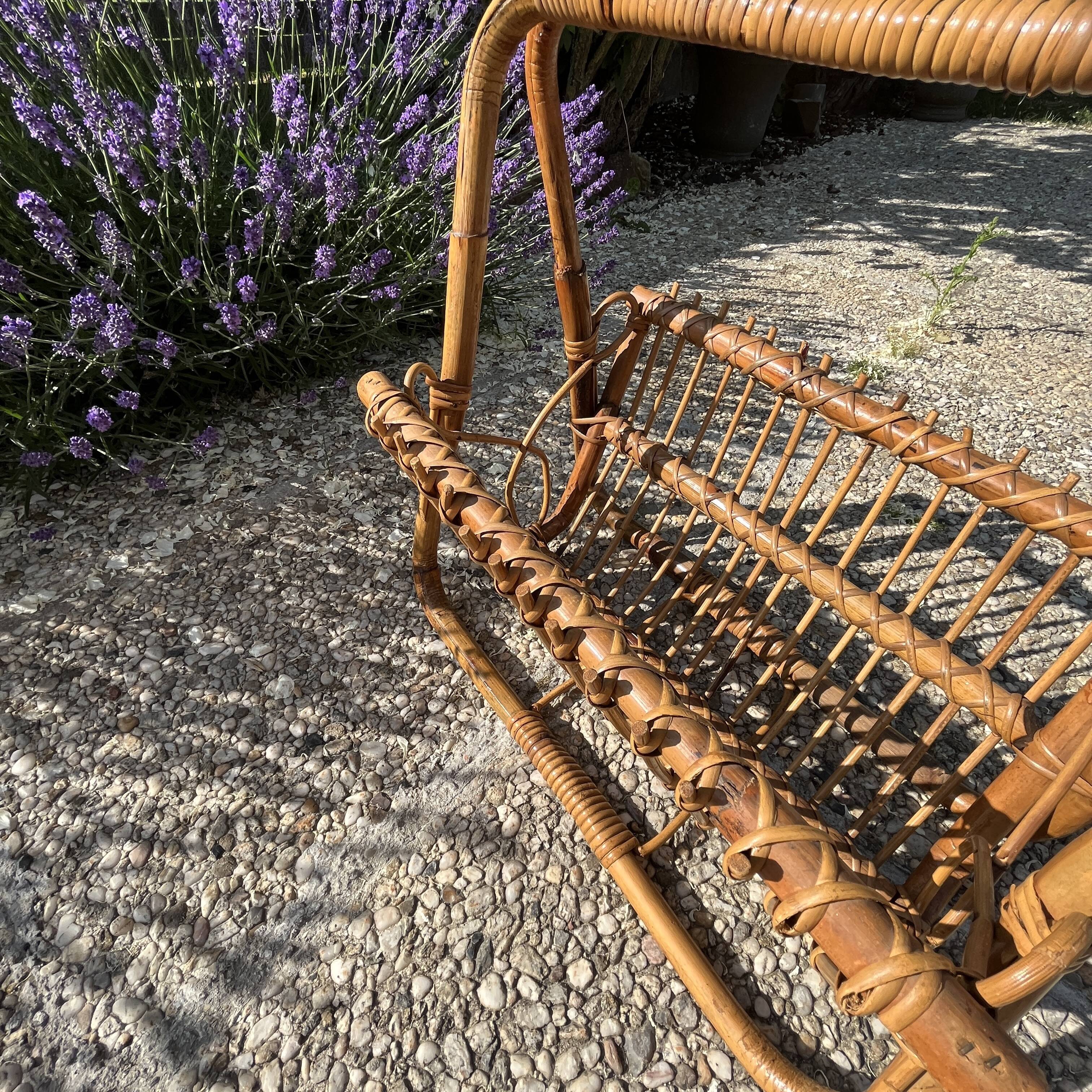 Bamboo magazine holder