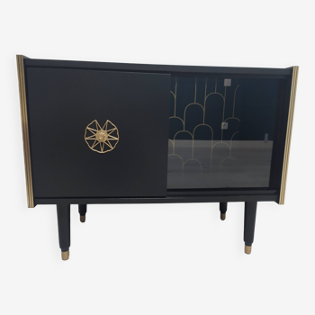 60s bar furniture revamped black and gold