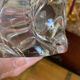 Crystal tulip vase sign Daume France