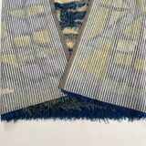 Abstract Scandinavian Multicolor High Pile Rya Rug Carpet, Sweden, 1960s