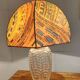 Large 1980s Lamp with Crystal Base/Vase/Handcrafted Lampshade - Unique Piece