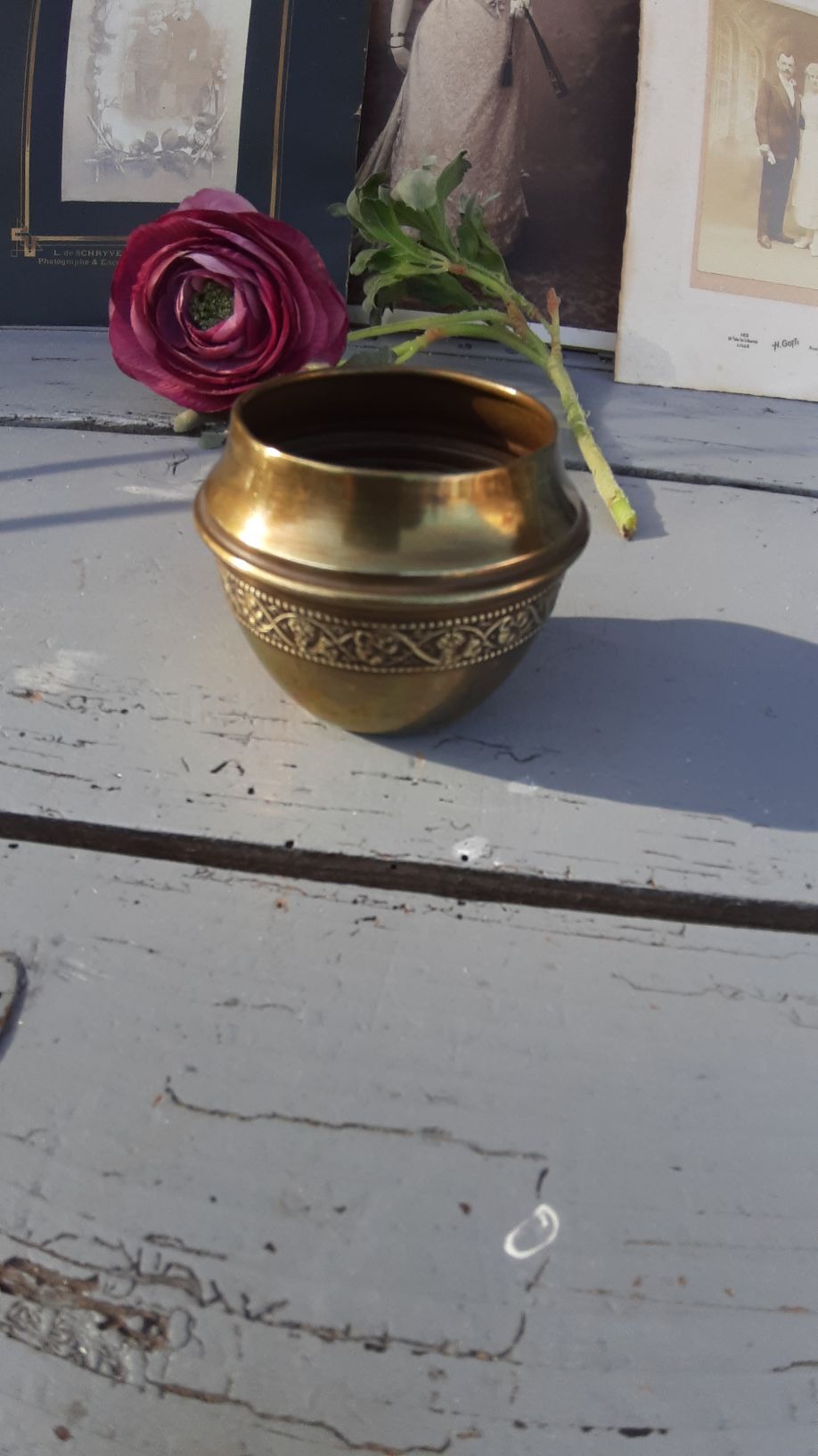 Brass pot cover