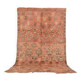 Peach Vintage Moroccan Rug 180 x 305 cm, Berber Wool Rug, Handmade Boho Rug