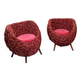 Pair of rattan armchairs