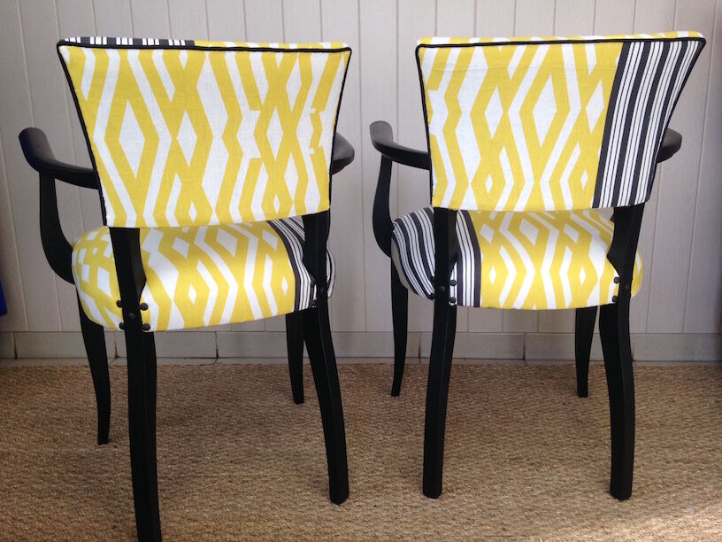 Pair of bridge armchairs