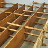 Handmade wooden bookshelf, 1960s