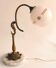 French Art Nouveau bronze and marble lamp
