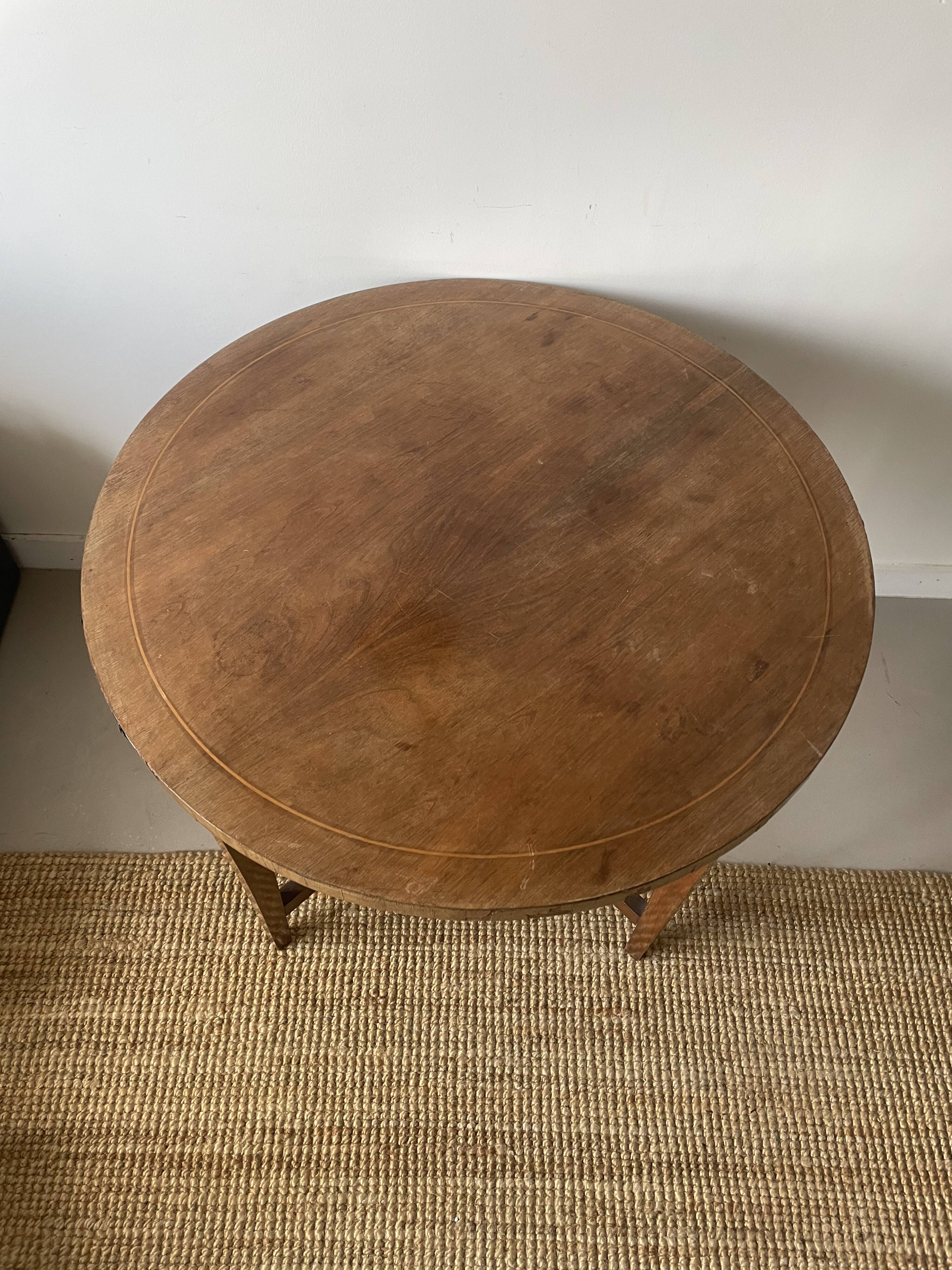 Old round side table