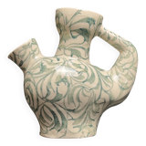 Small ceramic goat figurine with green Cyprus decoration, 20th century