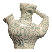 Small ceramic goat figurine with green Cyprus decoration, 20th century