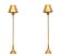 pair Beautiful Gold Leaf Table lamps Elegant Design 1970s France