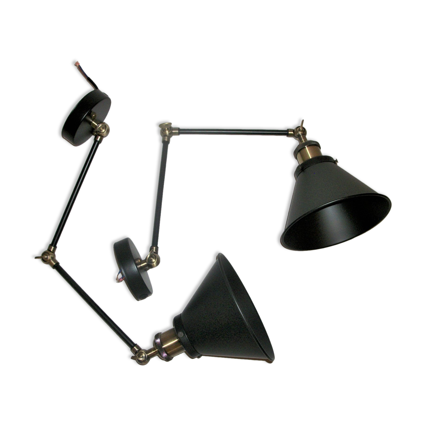 Pair of industrial wall light