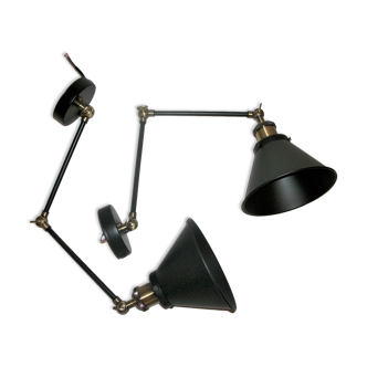 Pair of industrial wall light